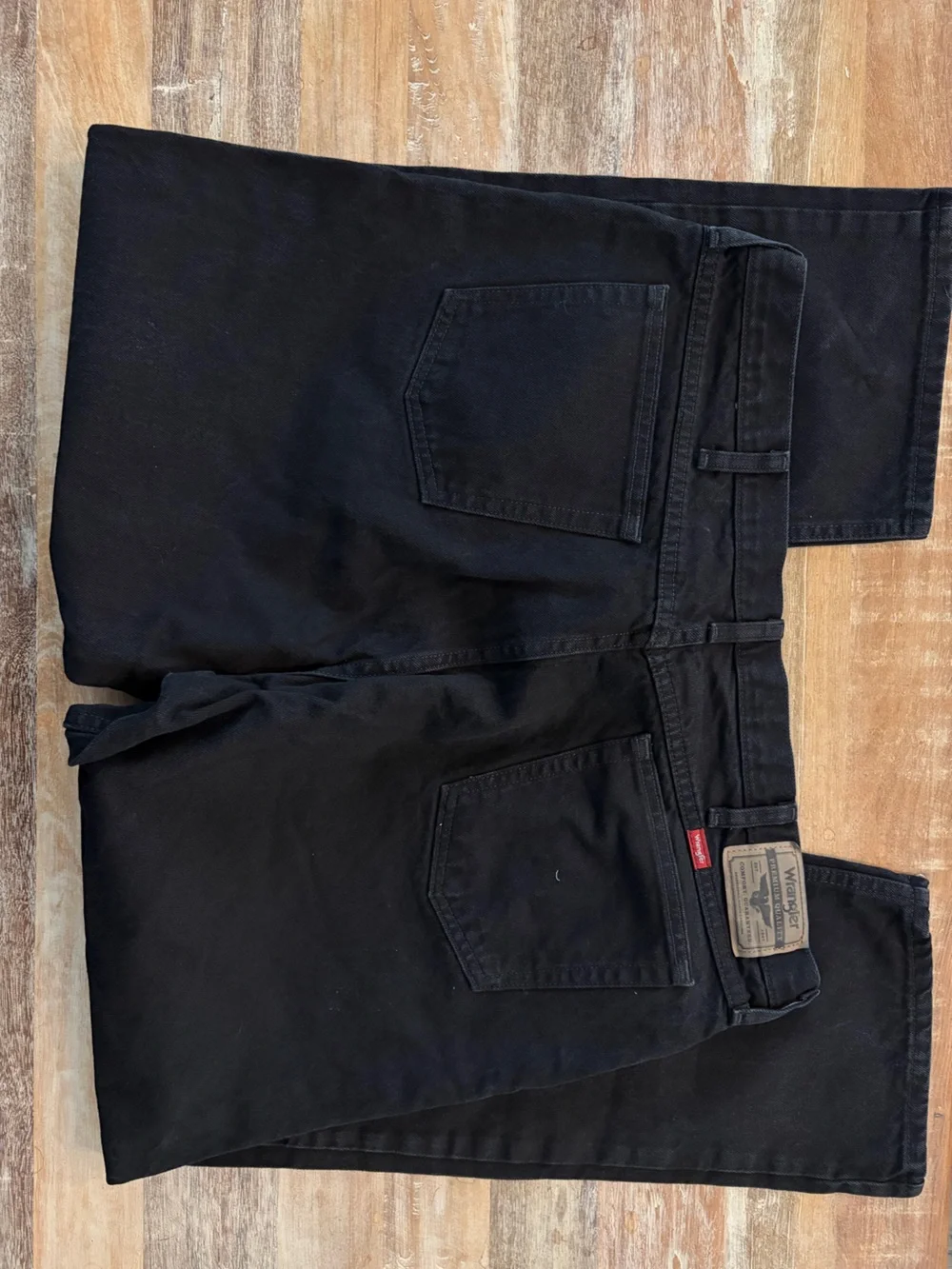 Wrangler Black Relaxed Fit Jeans Men's 44x30 100% Cotton Premium Quality Denim